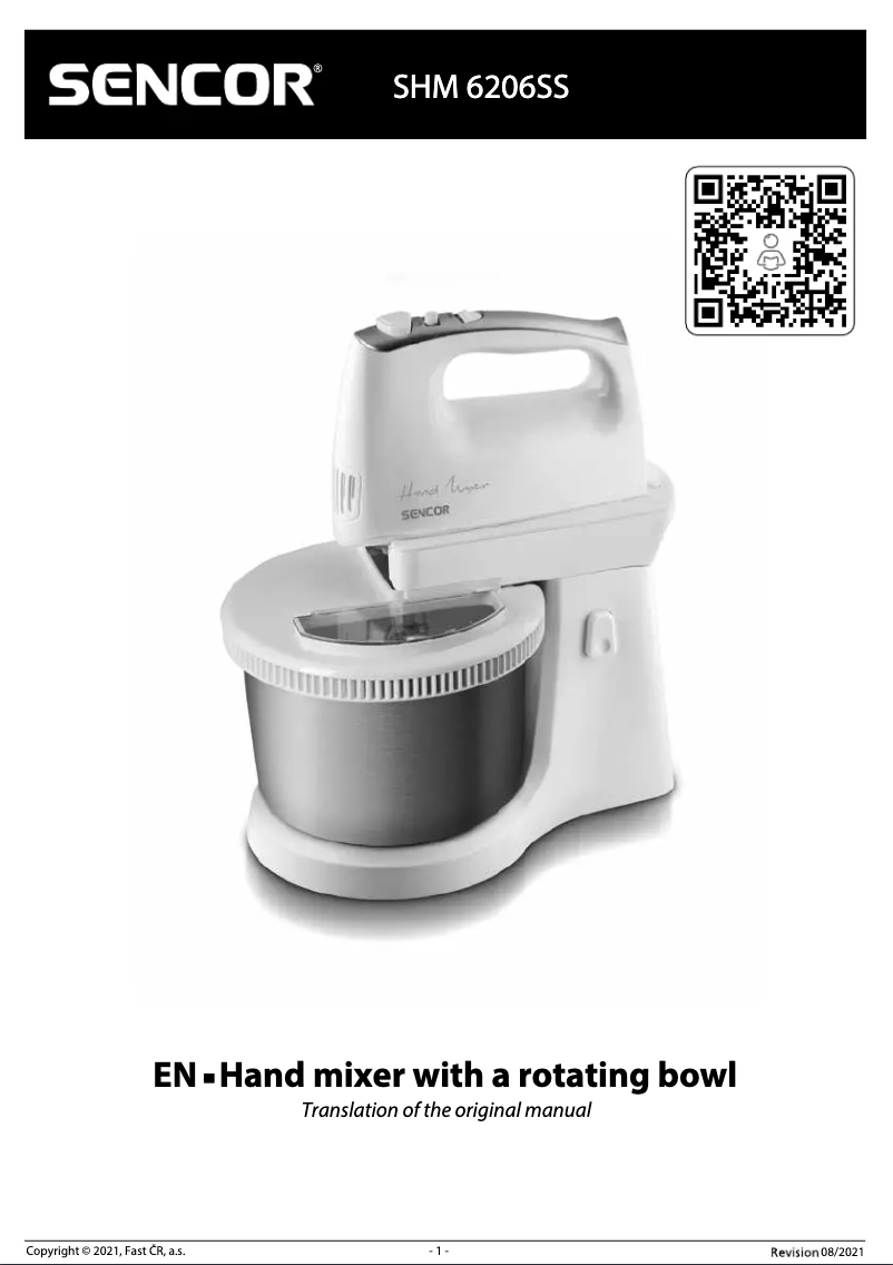 Page 1 of the manual User Manual Sencor SHM 6206SS