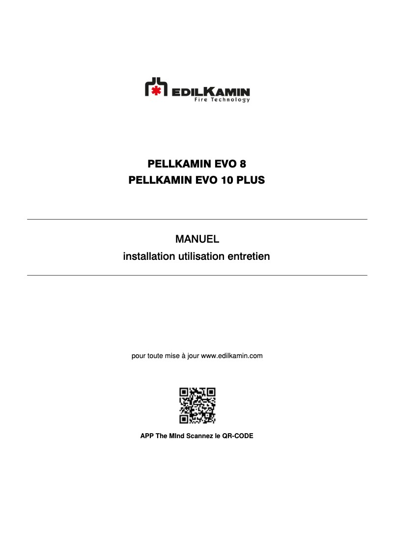 First page image of the manual for PELLKAMIN EVO 10 PLUS