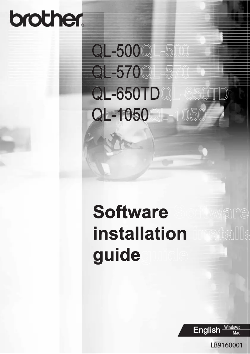 First page image of the manual for P-Touch QL-650TD