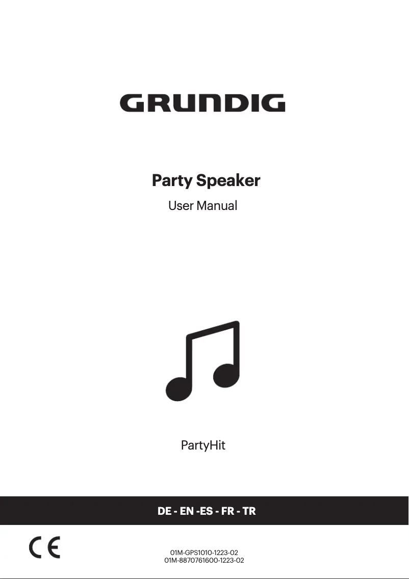 First page image of the manual for PartyHit