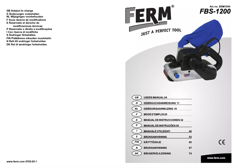 First page image of the manual for BSM1004