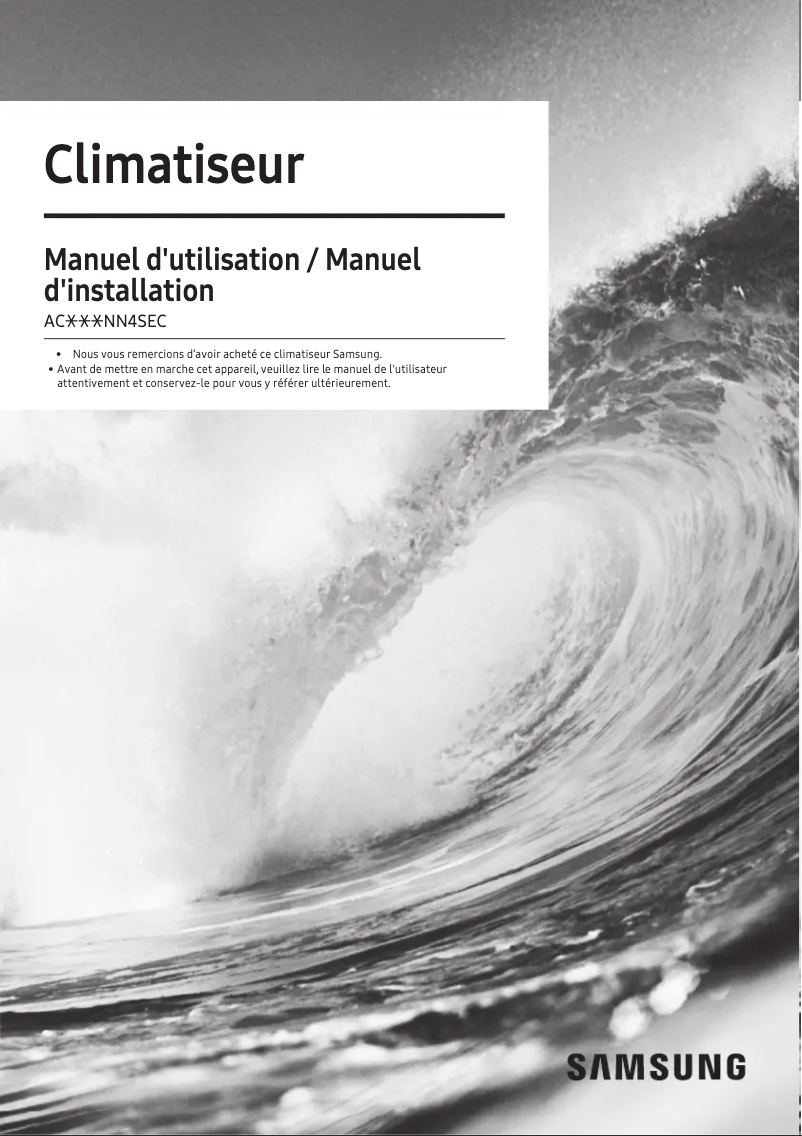 First page image of the manual for AC090NN4SEC