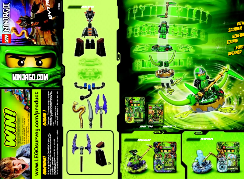 First page image of the manual for Ninjago 9556