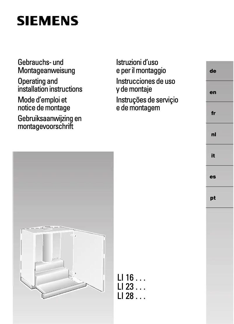 First page image of the manual for LI28030
