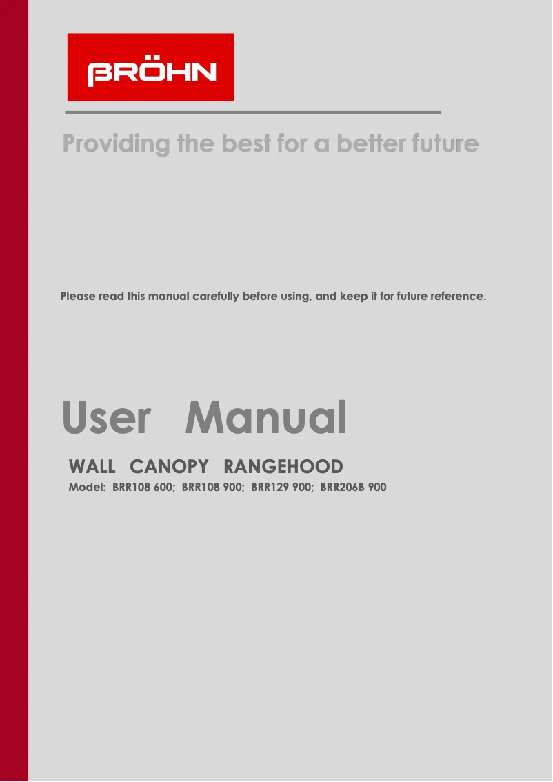 Page 1 of the manual User Manual Bröhn BRR129900