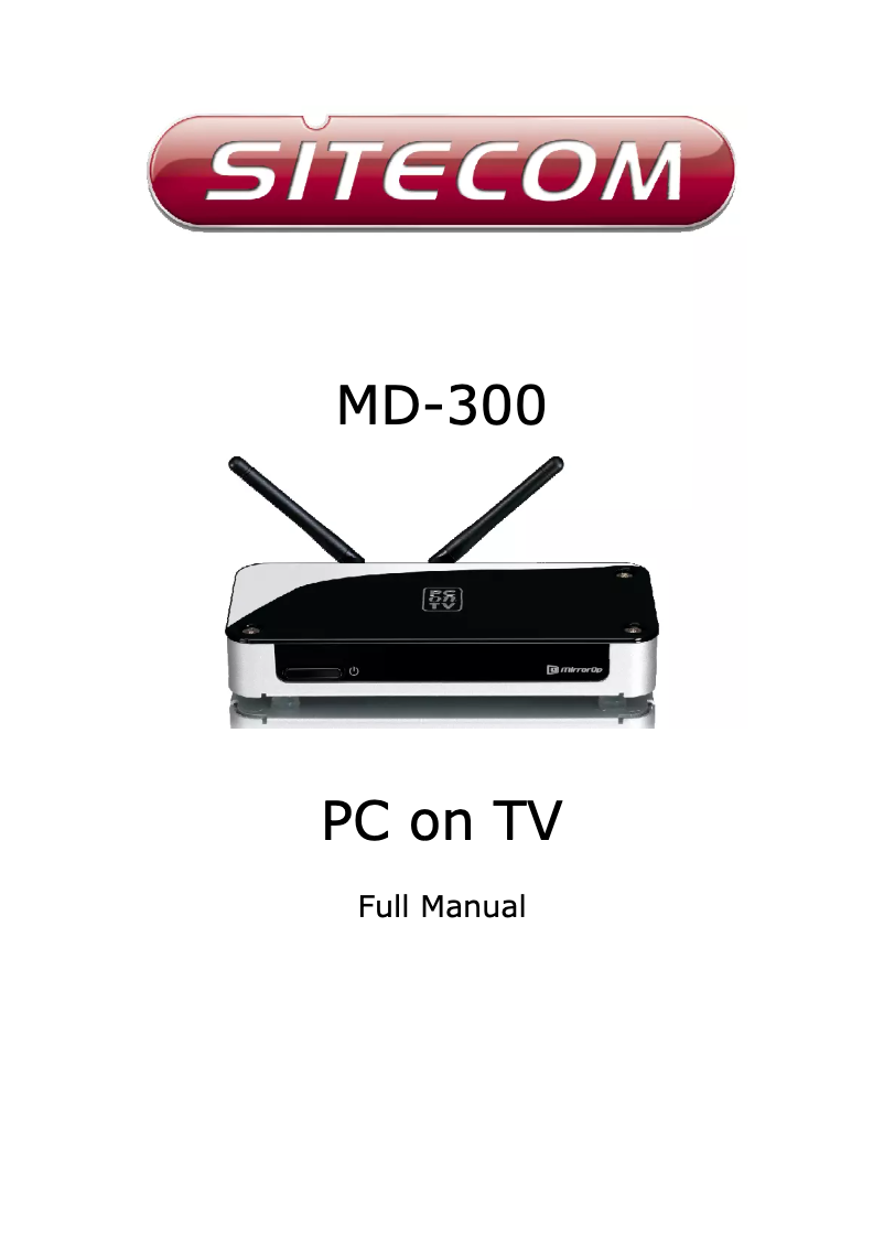 Page 1 of the manual User Manual Sitecom MD-300SE