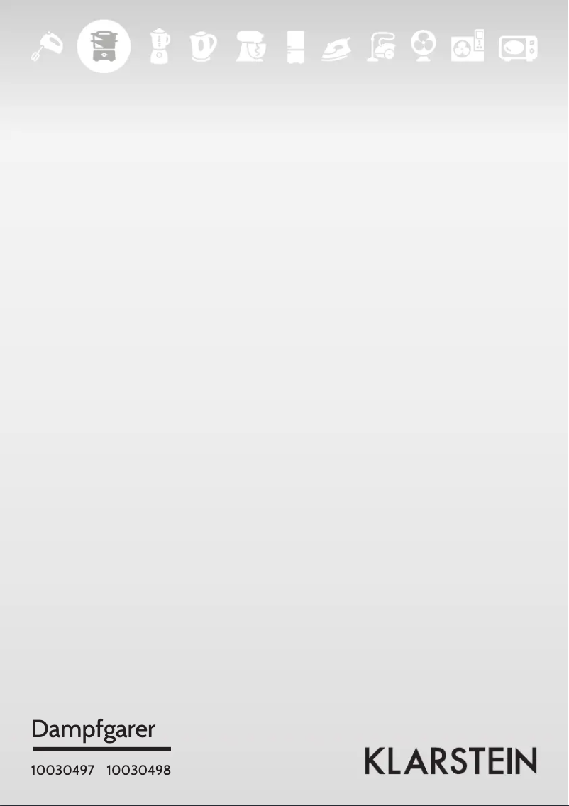 Page 1 of the manual User Manual Klarstein 10030498