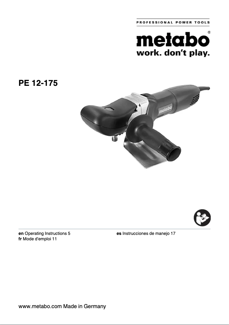 First page image of the manual for PE 12-175