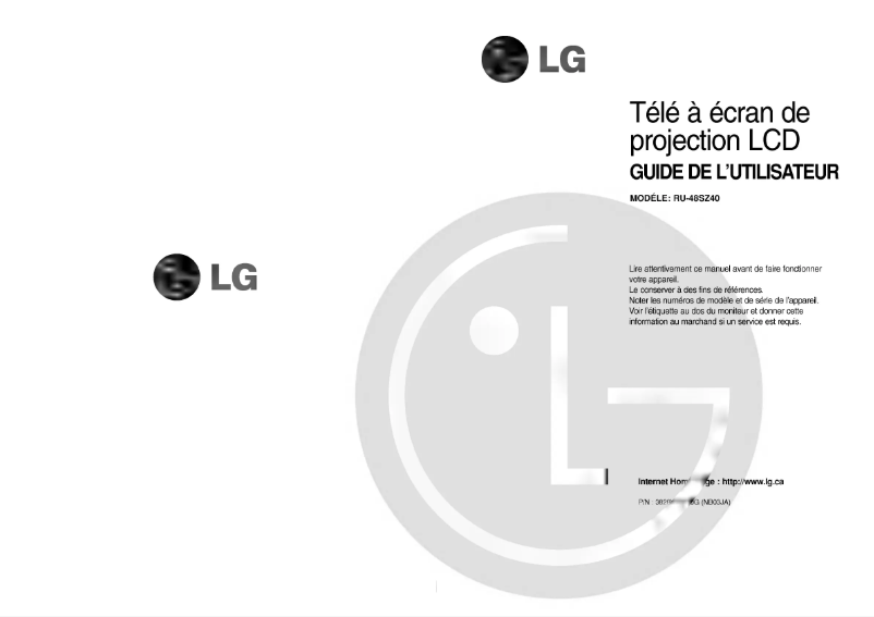 Page 1 of the manual User Manual LG RU-48SZ40