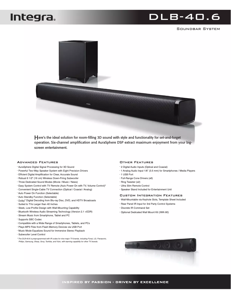 First page image of the manual for DLB-40.6