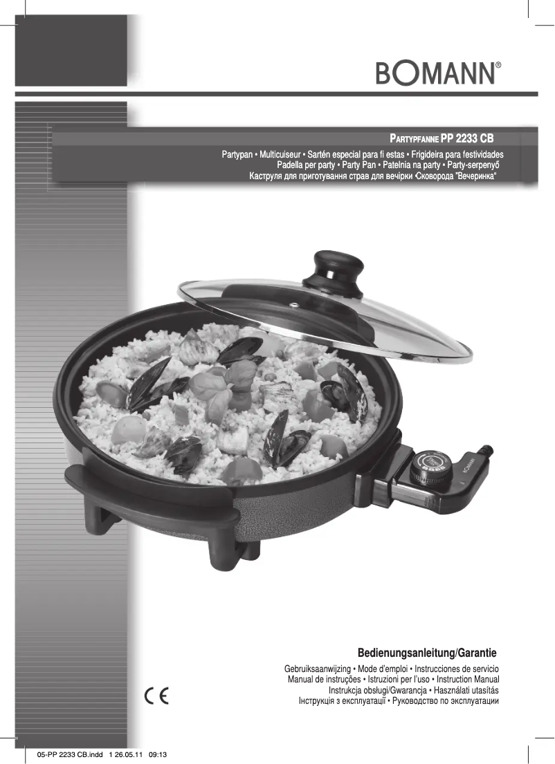 First page image of the manual for PP 2233 CB