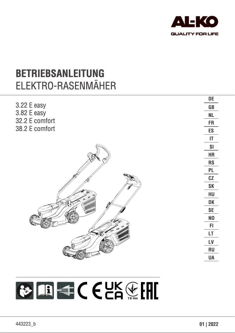 First page image of the manual for 3.82 E Easy
