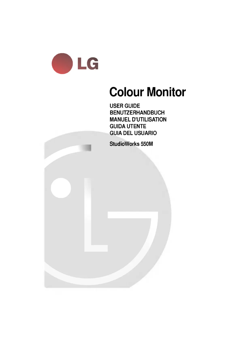 Page 1 of the manual User Manual LG CM550