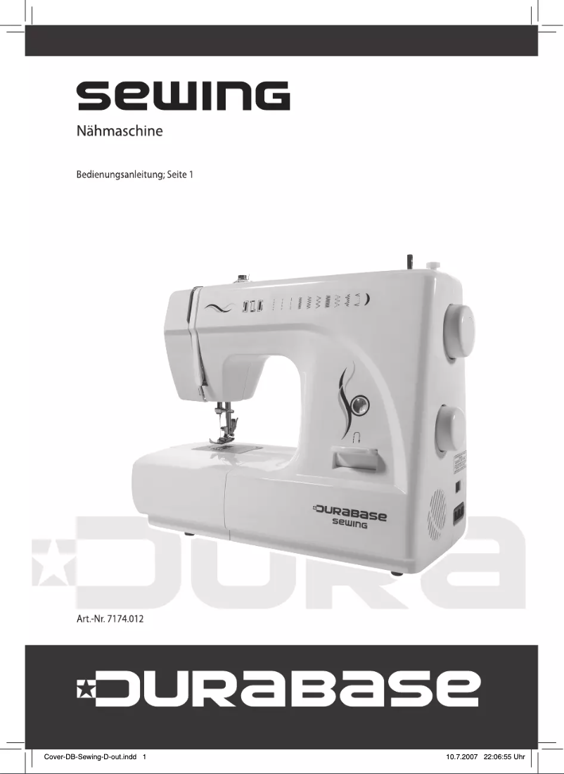 Image de la première page du manuel de l'appareil Sewing