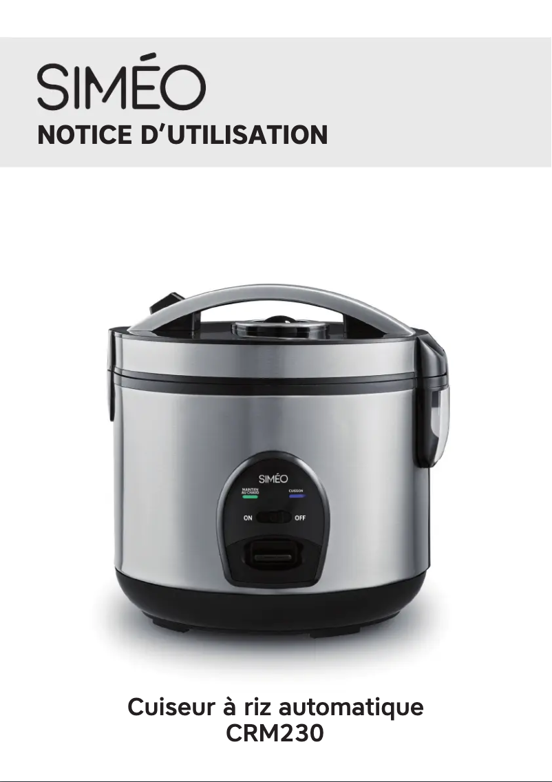 Image de la première page du manuel de l'appareil CRM230