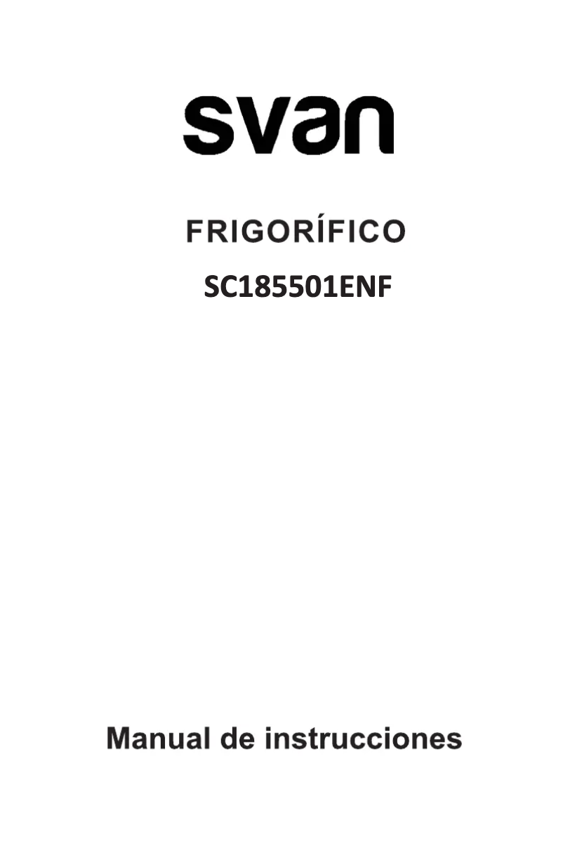 First page image of the manual for SC185501ENF