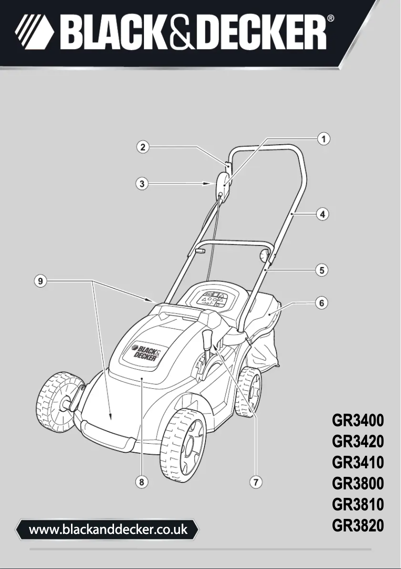 Page 1 de la notice Manuel utilisateur Black & Decker GR3410