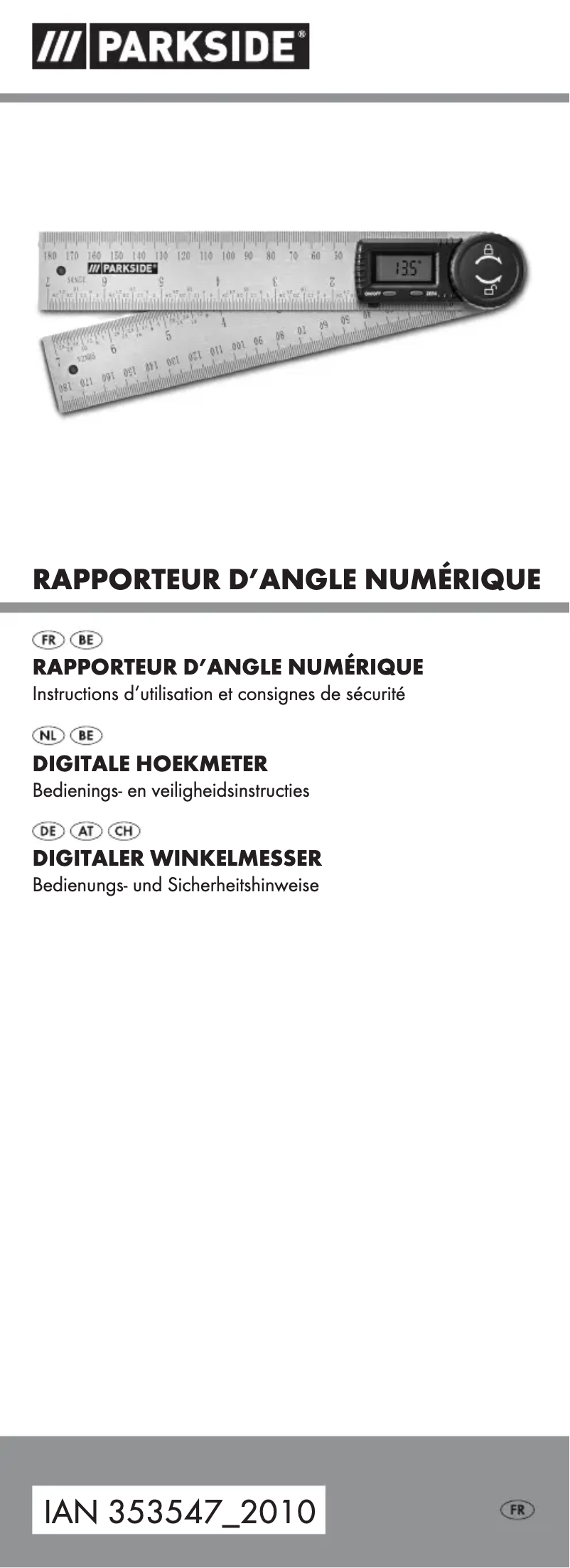 Page 1 of the manual User Manual Parkside HG00962B