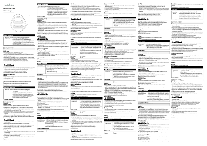 First page image of the manual for CCHAU480AWT