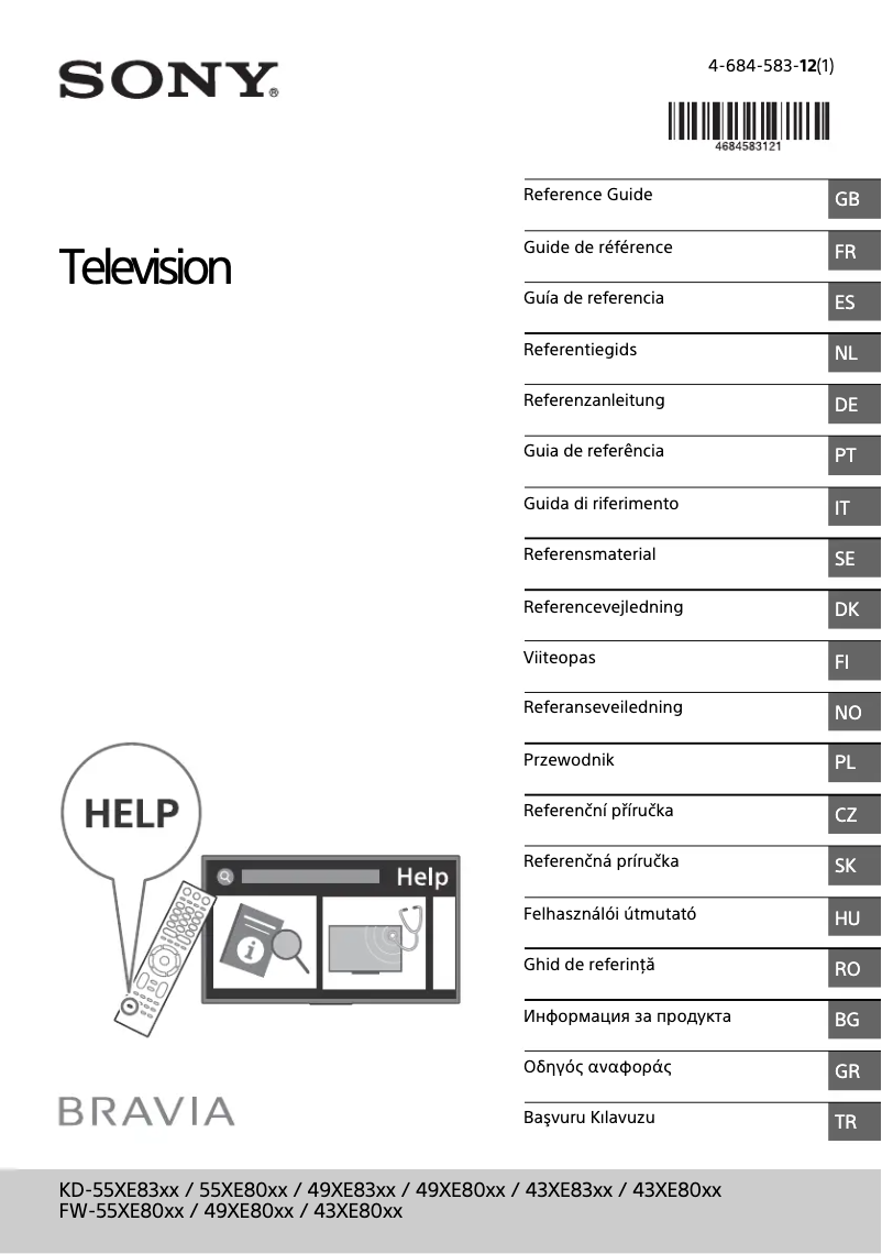 Page 1 of the manual User Manual Sony Bravia KD-49XE8004