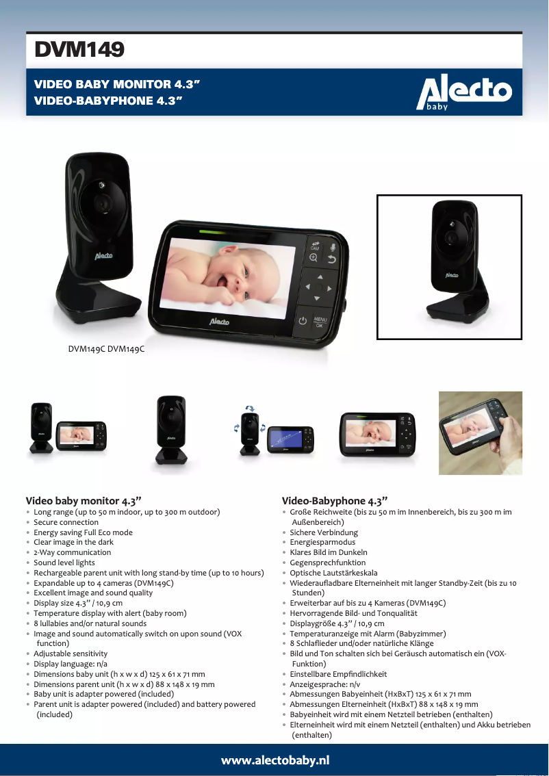 First page image of the manual for DVM149C