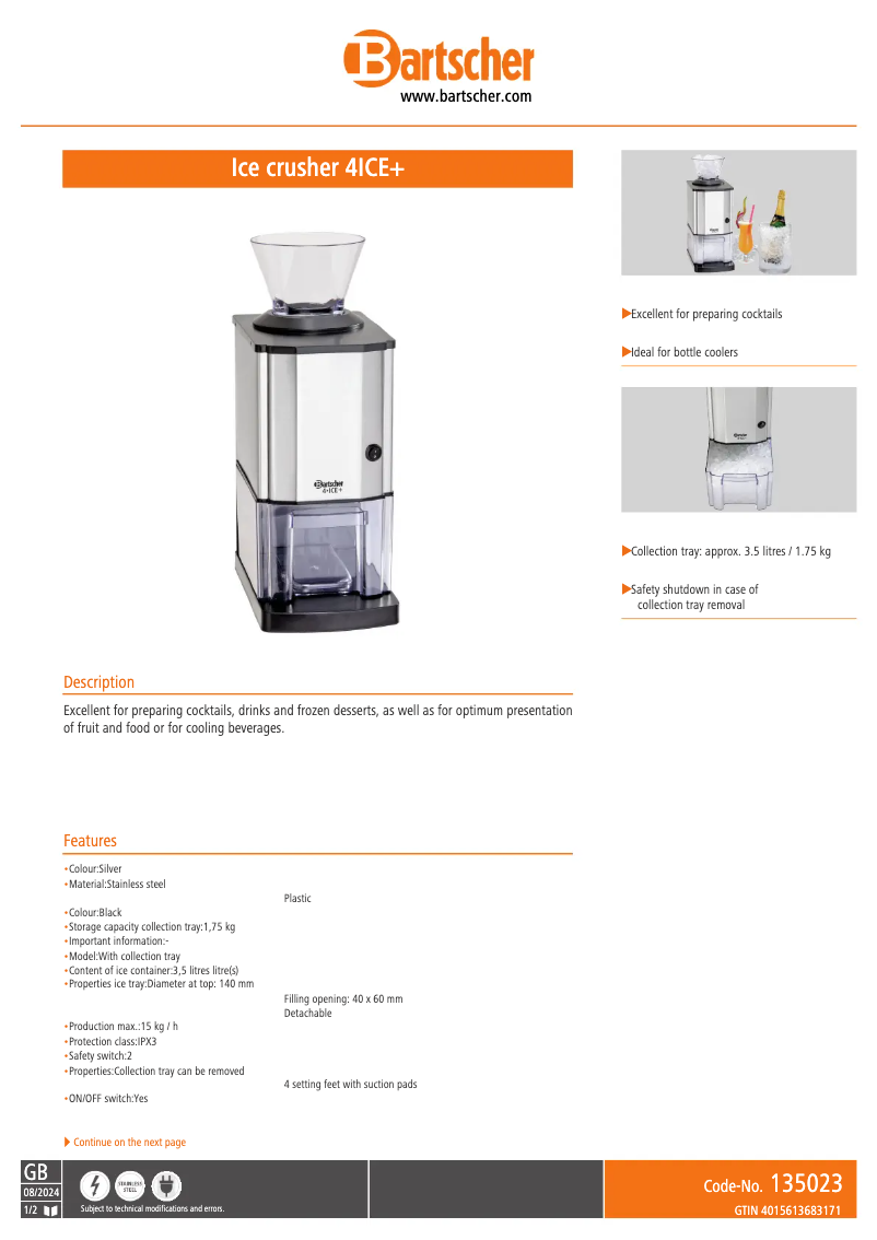 First page image of the manual for 4ICE+