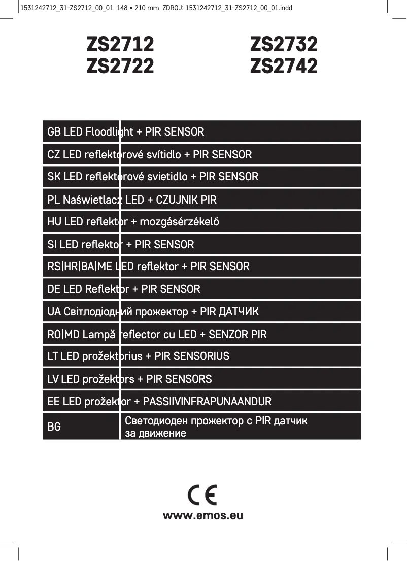 First page image of the manual for ZS2712