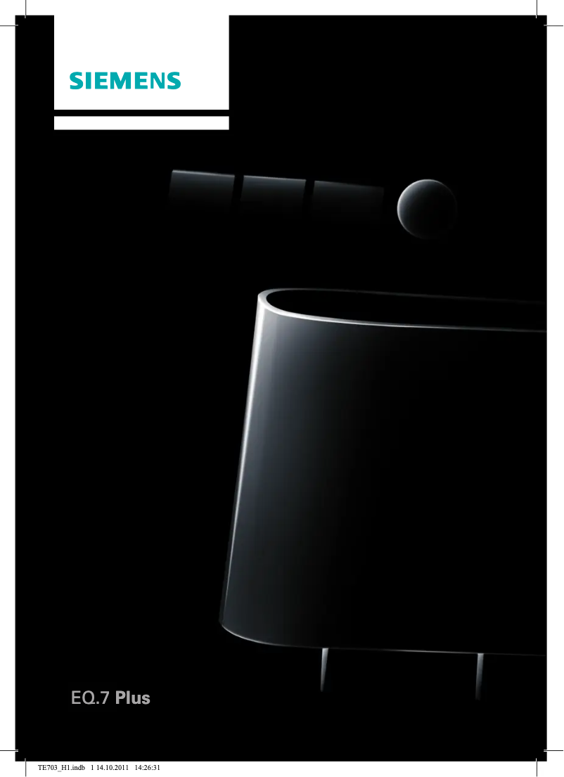 First page image of the manual for EQ.7 Plus L-Series TE703501DE