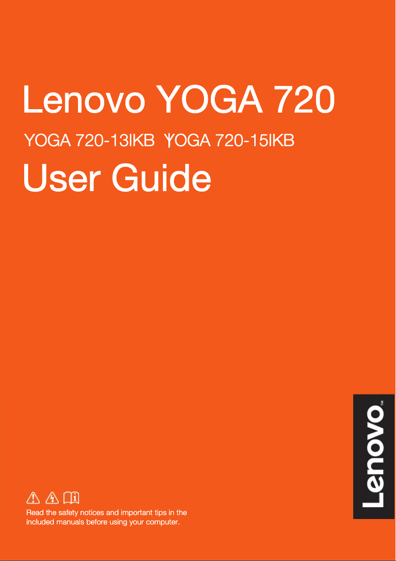 First page image of the manual for Yoga 720