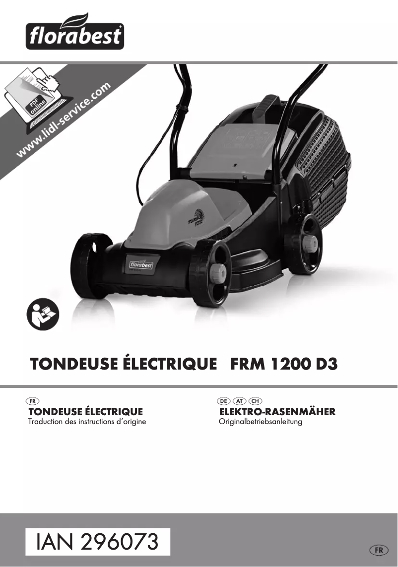 First page image of the manual for FRM 1200 D3