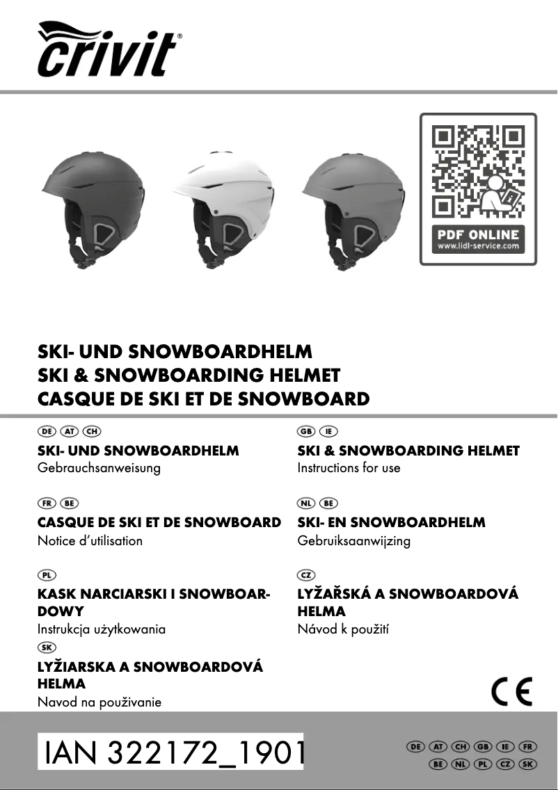 Page 1 of the manual User Manual Crivit IAN 322172