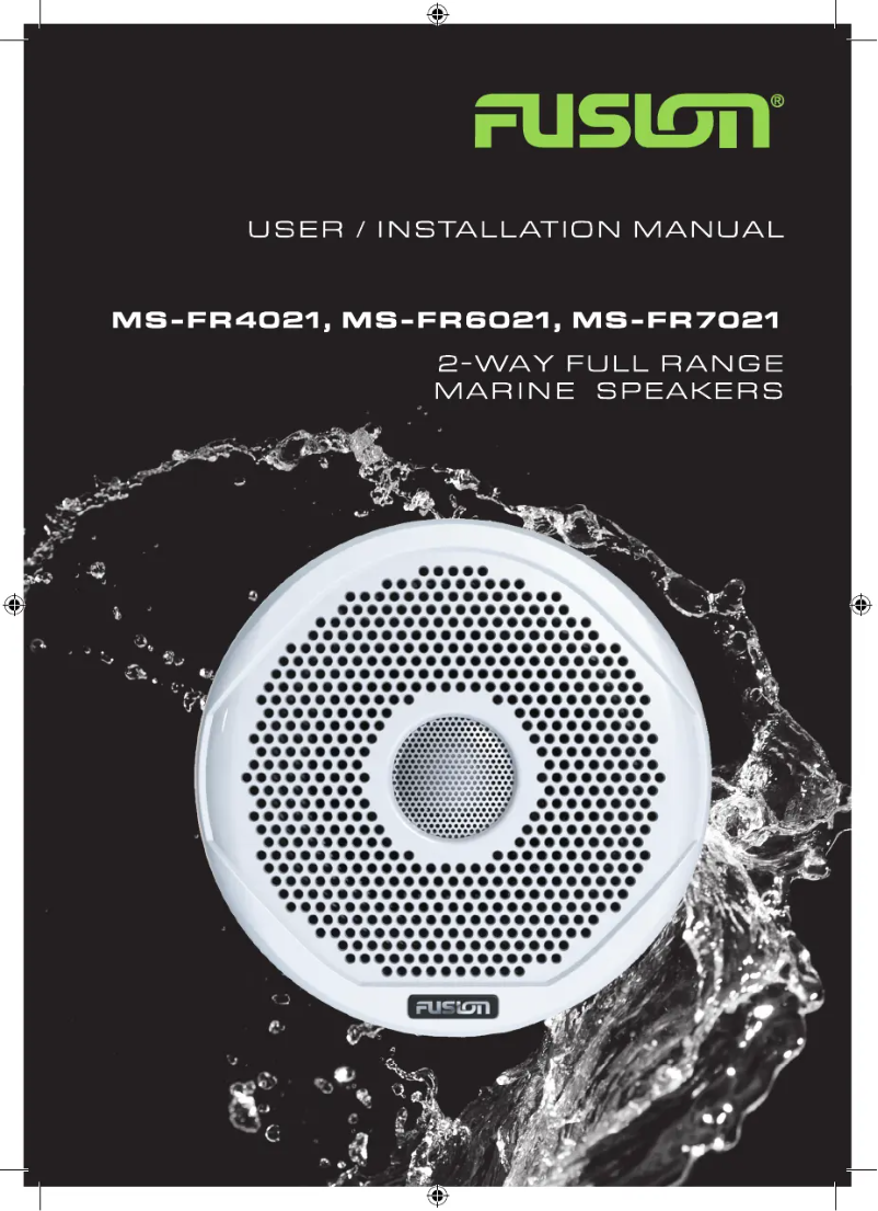 First page image of the manual for MS-FR6021