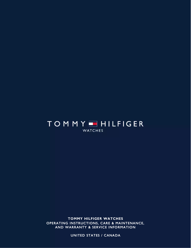 Page 1 of the manual User Manual Tommy Hilfiger TH24/7 YOU TH1781832