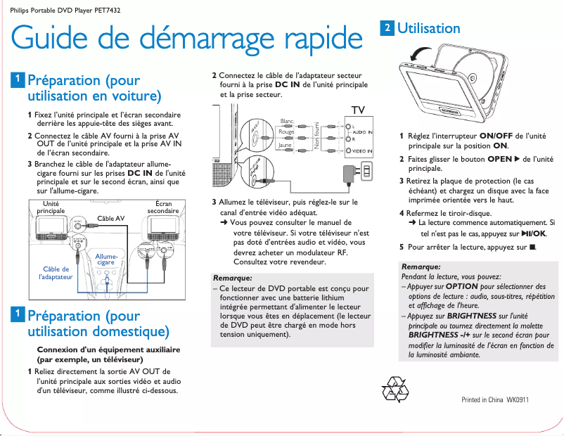 First page image of the manual for PET7432