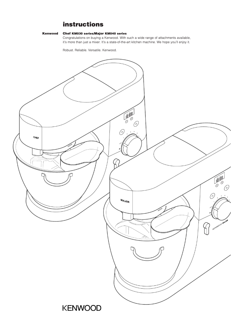 First page image of the manual for KM030