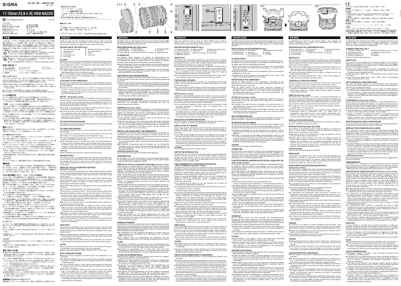 First page image of the manual for 17-70mm f/2.8-4 DC Macro HSM