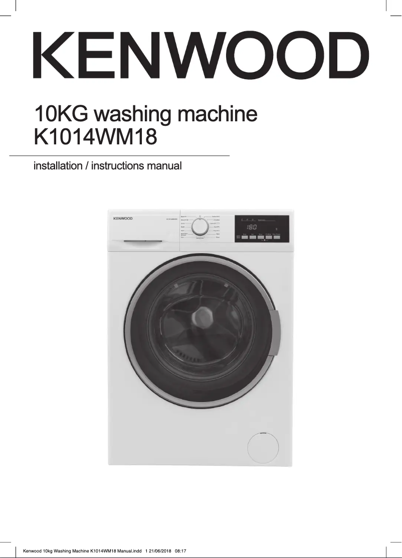 First page image of the manual for K1014WM18