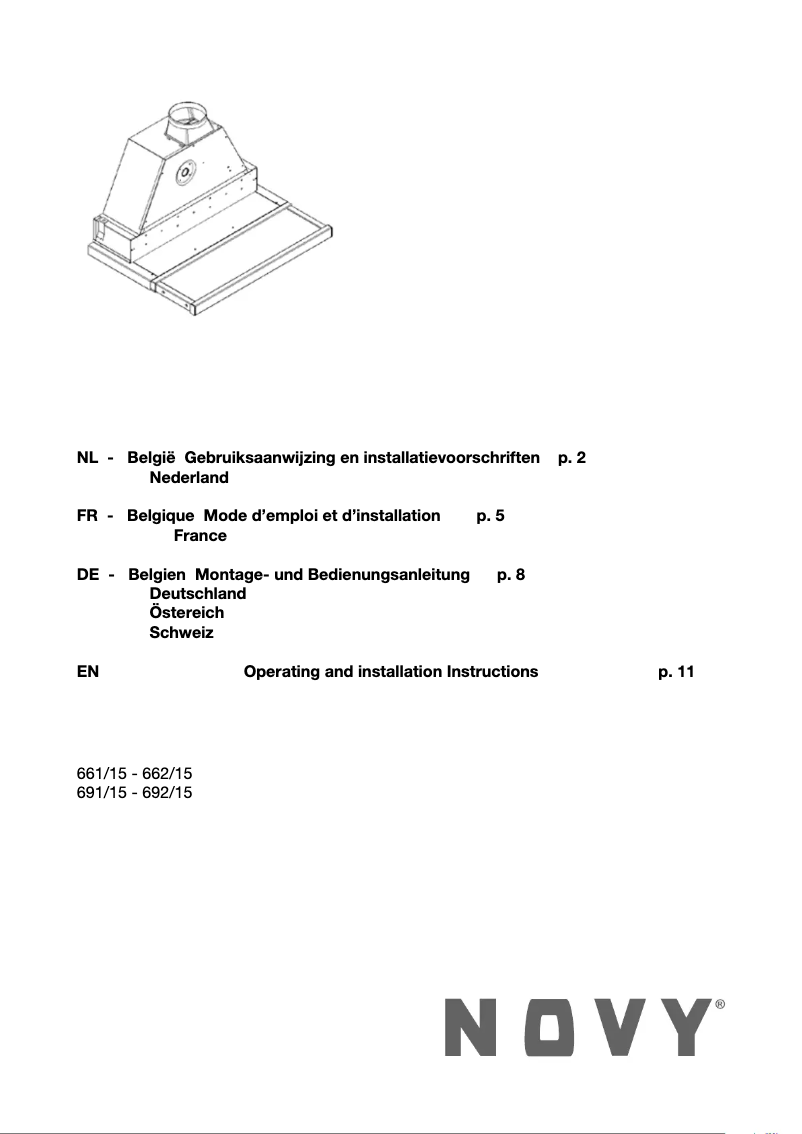 Page 1 of the manual User Manual Novy Move'line 692