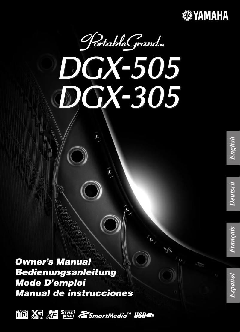 Page 1 of the manual User Manual Yamaha PortableGrand DGX-505