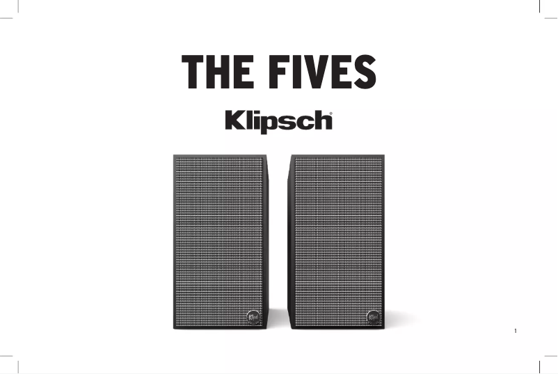 Page 1 of the manual User Manual Klipsch The Fives