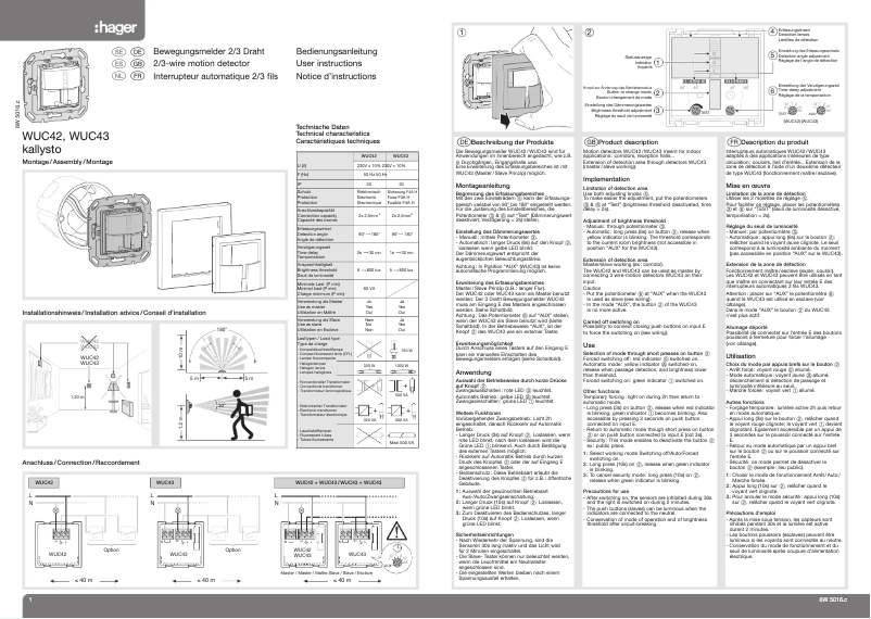 First page image of the manual for WUC42