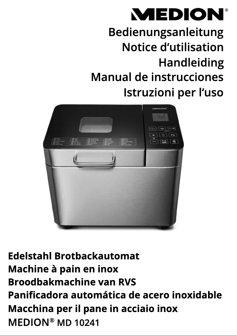 Page 1 of the manual User Manual Medion MD 10241