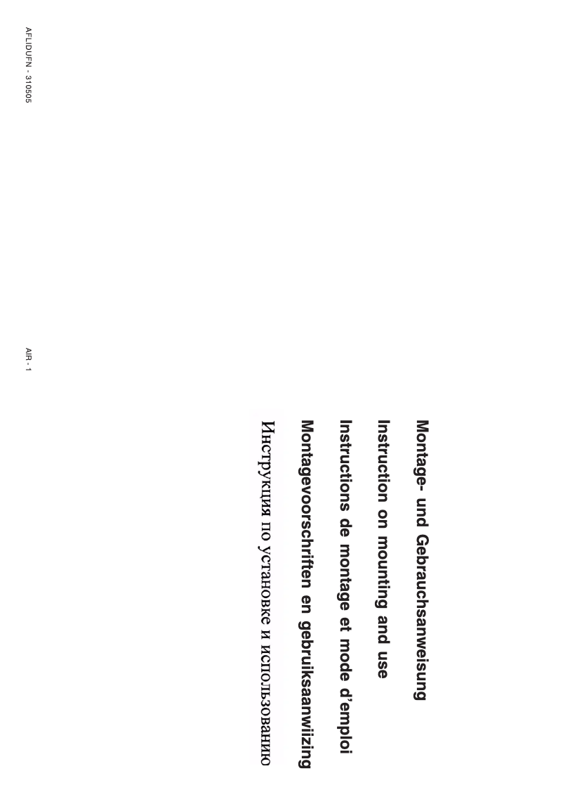 First page image of the manual for RDR 91 RUV