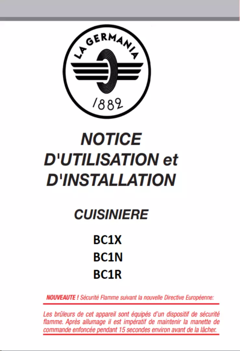 First page image of the manual for BC1N