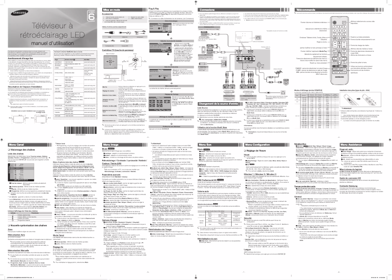 Page 1 of the manual User Manual Samsung UA46EH6000R