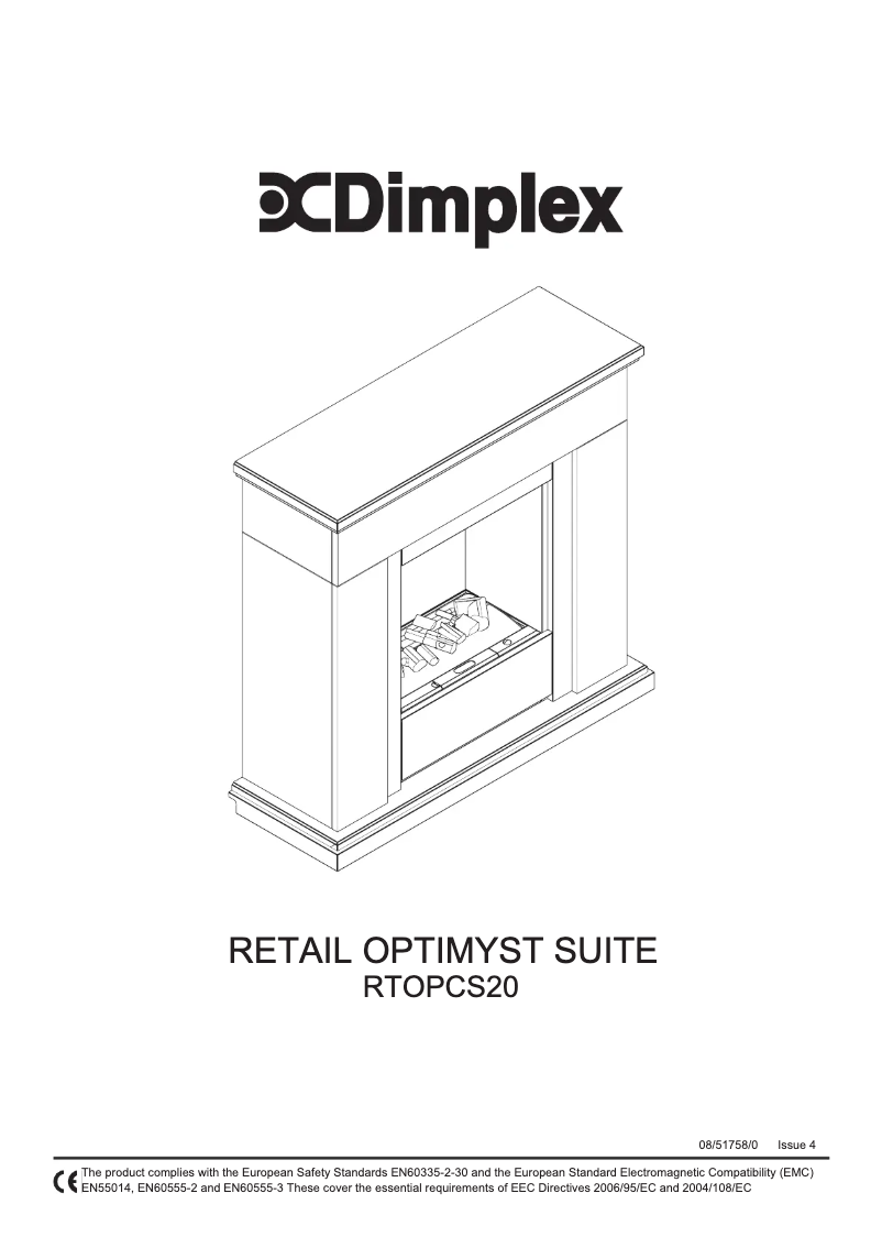 Page 1 of the manual User Manual Dimplex RTOPCS20