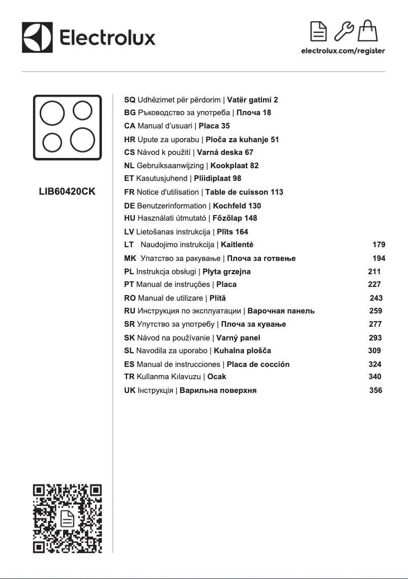 First page image of the manual for LIB60420CK
