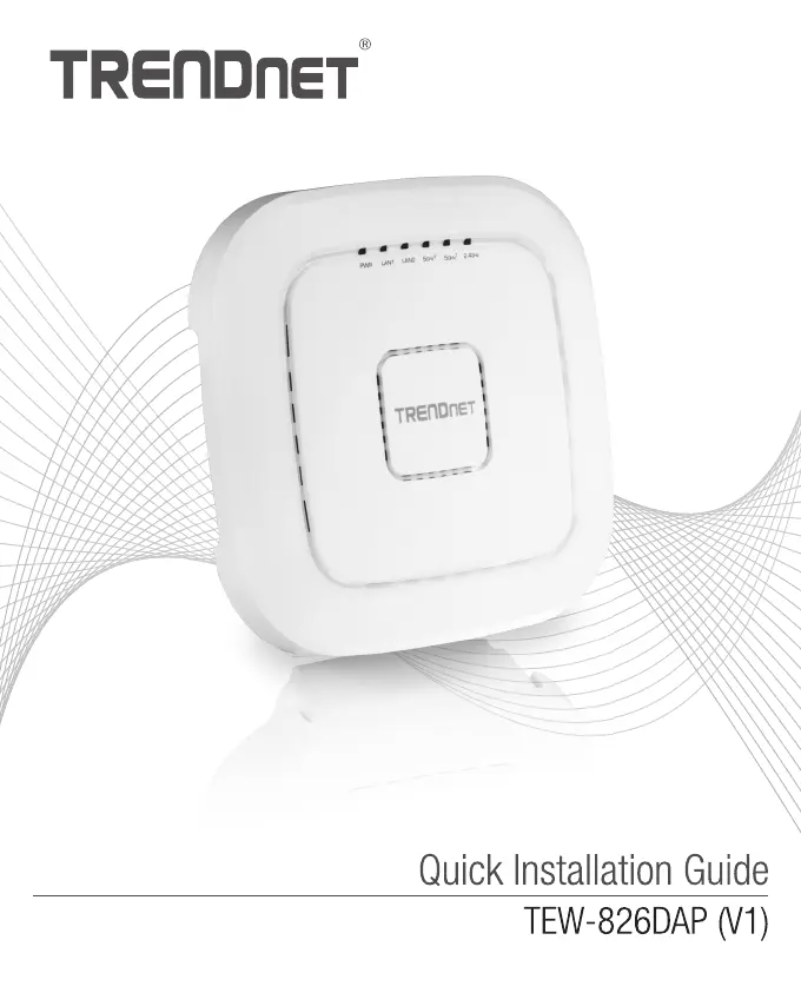 Page 1 of the manual User Manual TRENDnet TEW-826DAP