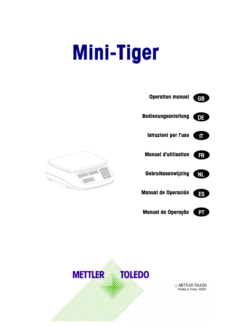 First page image of the manual for Mini-Tiger