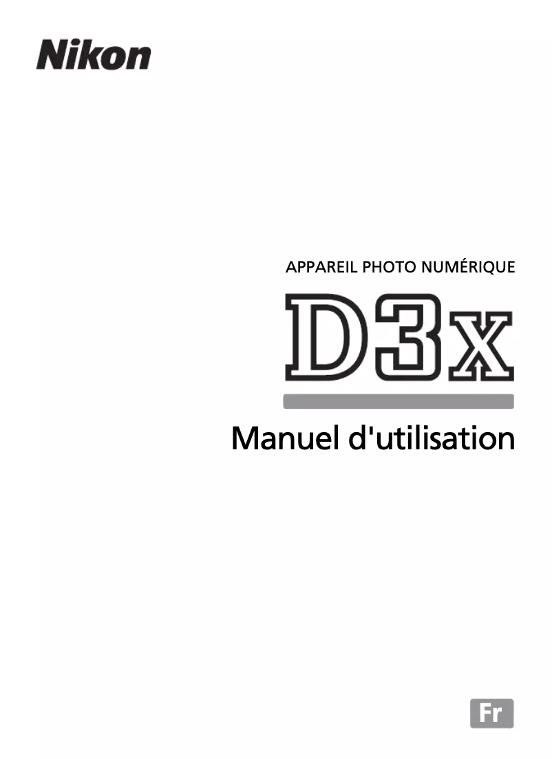 First page image of the manual for D3x
